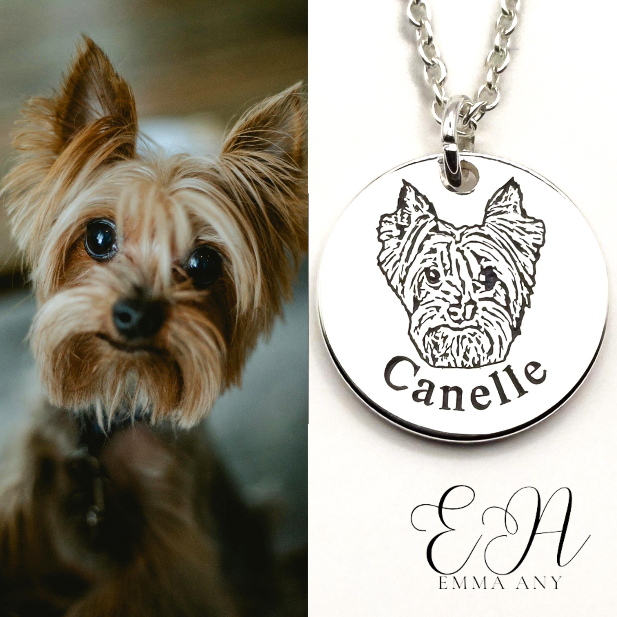Pendentif personnalisé médaille gravée 15 mm