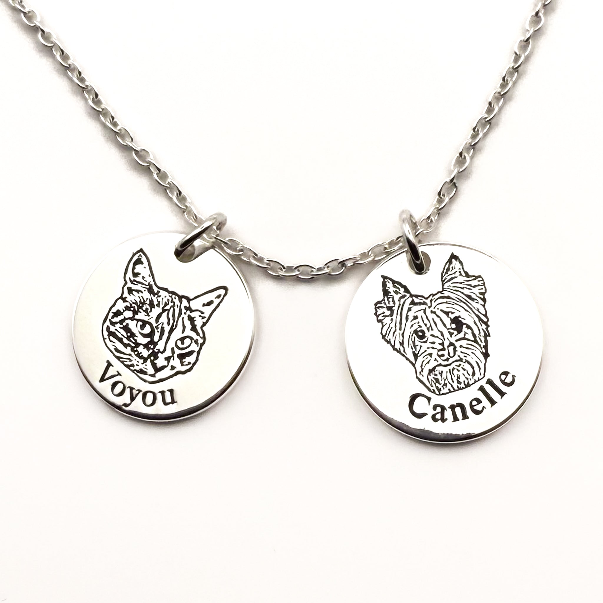 Pendentif personnalisé médaille gravée 15 mm