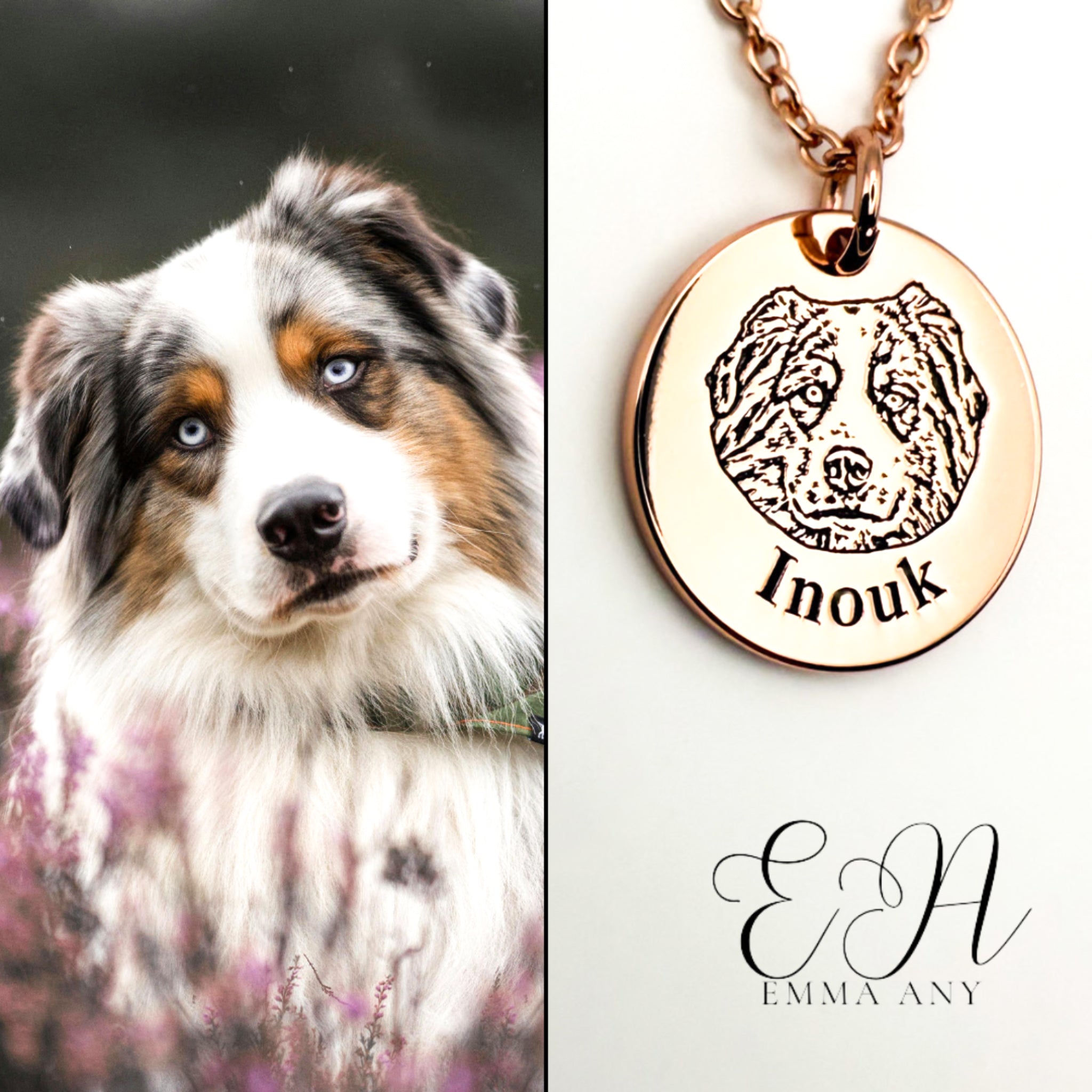 Pendentif personnalisé médaille gravée 15 mm