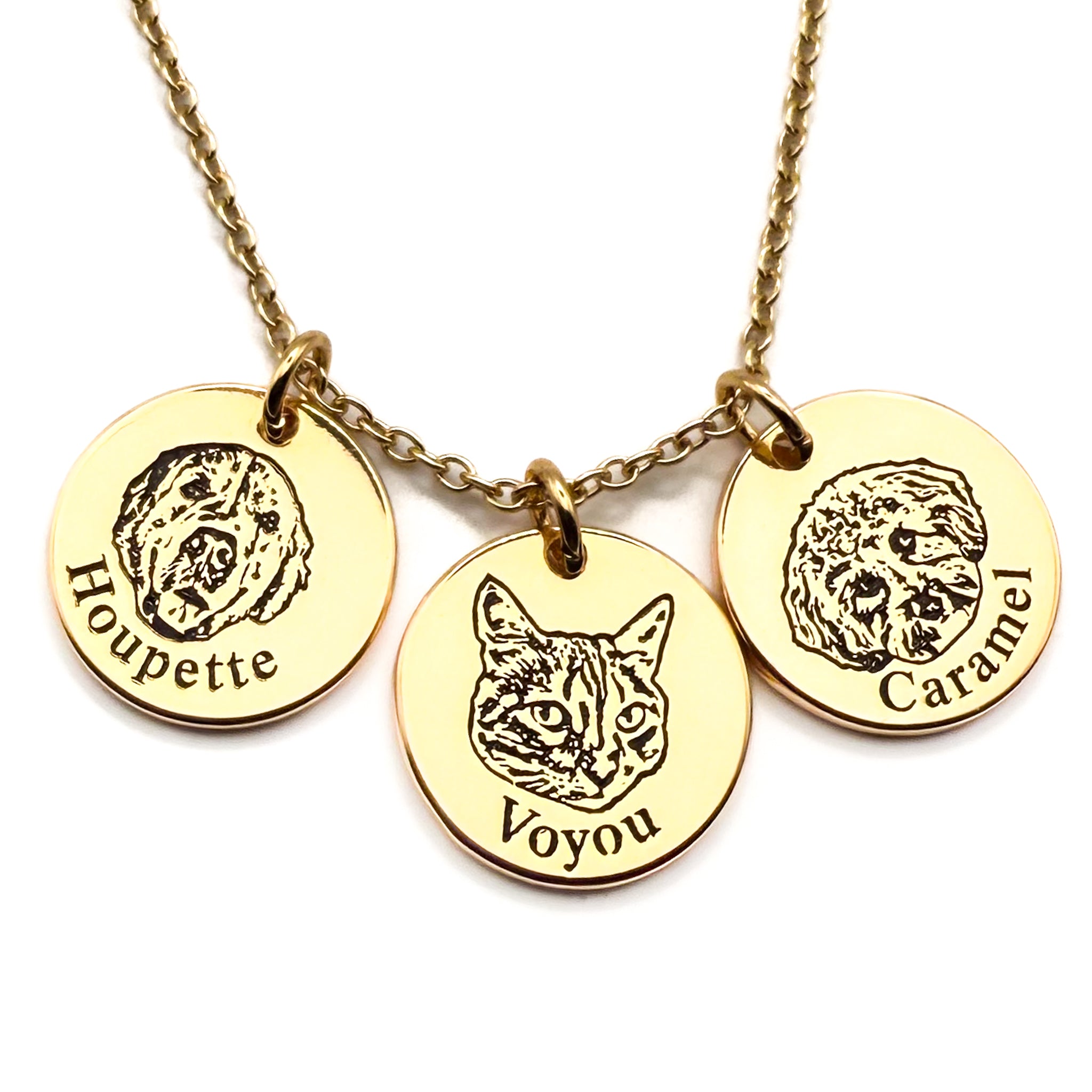 Pendentif personnalisé médaille gravée 15 mm