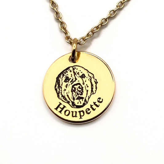 Pendentif personnalisé médaille gravée 15 mm